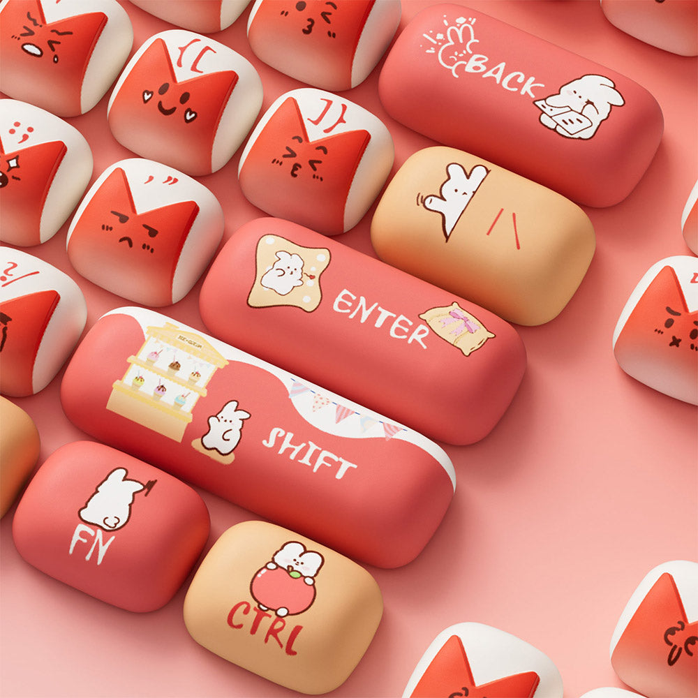Akko Bunny Apple Keycap Set (137-key)