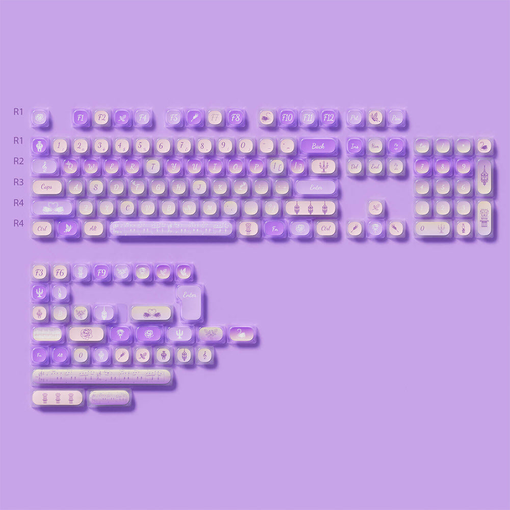 Akko Swan Sonata Pudding Keycap Set (140-key)