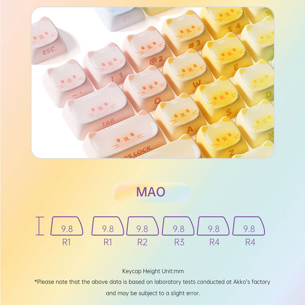 Akko Colorful Cats Keycap Set (142-key)
