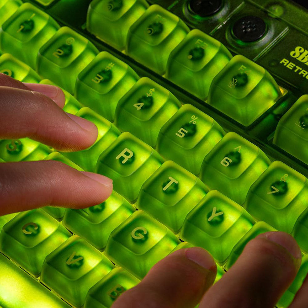 8BitDo Retro 87 Mechanical Keyboard Xbox Edition, 87 Keys, RGB Backlight, Hot Swappable PCB, Bluetooth/2.4G/USB-C Connection, Wireless Gaming Keyboard for Windows & Android