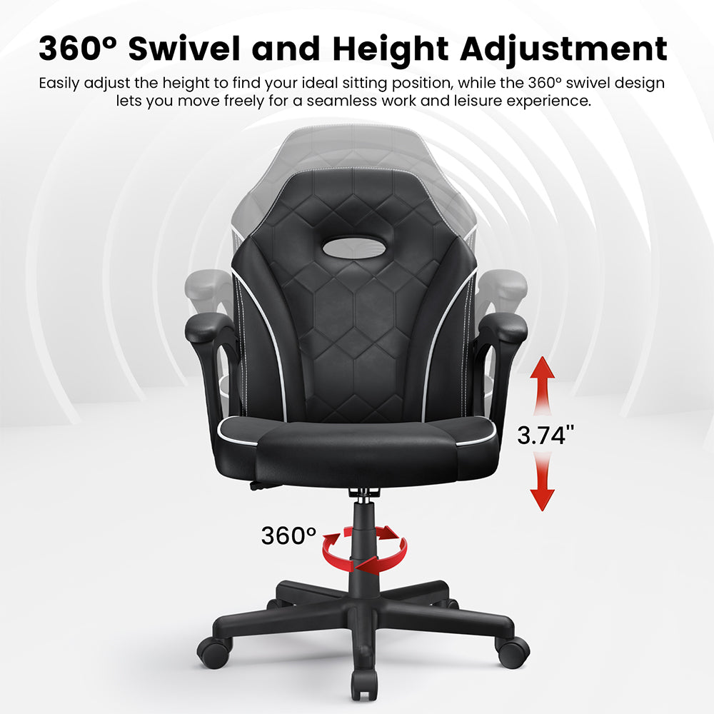 ACGAM CG-4746 Gaming Office Chair Small Version, Ergonomic Foam Backrest, 360° Swivel & Adjustable Height, 360° Swivel and Height Adjustment