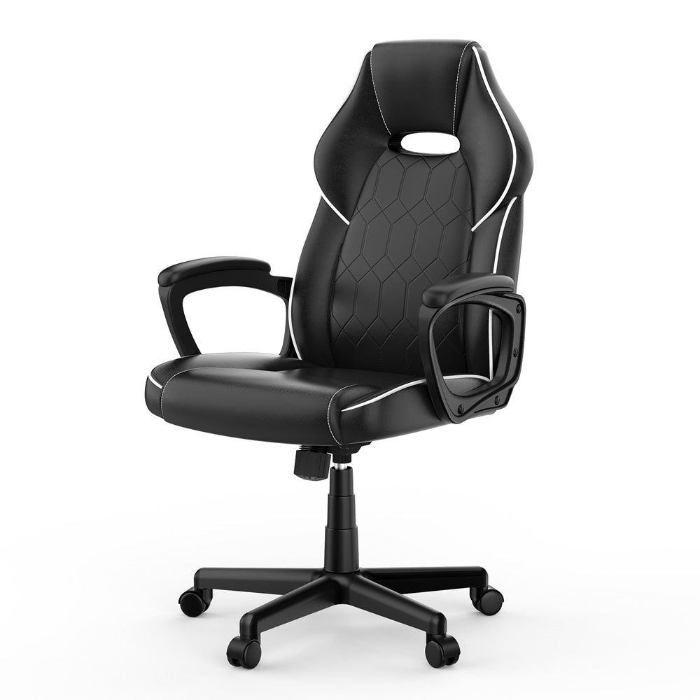 ACGAM CG-4850 Gaming Office Chair Regular Version, Ergonomic Design, Flexible Tilting Tension and Height, Superior PVC Leather, Sleek Padded Armrests, 360° Smooth Swivel