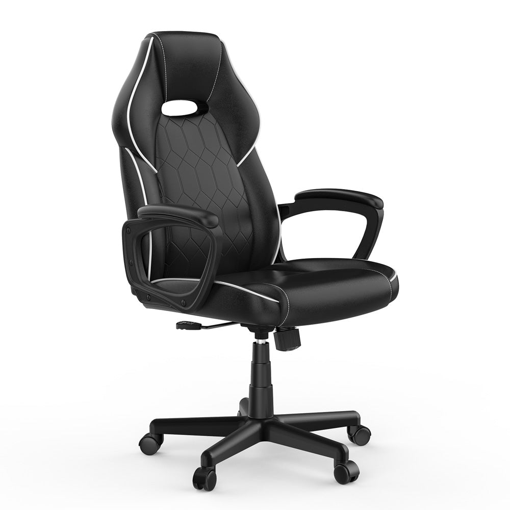 ACGAM CG-4850 Gaming Office Chair Regular Version, Ergonomic Design, Flexible Tilting Tension and Height, Superior PVC Leather, Sleek Padded Armrests, 360° Smooth Swivel