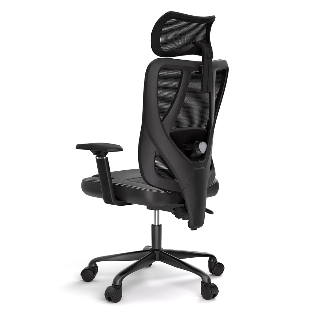 ACGAM CG-5455M Ergonomic Gaming Office Chair, PVC Seat Cushion, Adjustable Armrest & Headrest, 4D Lumbar Support, Synchro Reclining Backrest