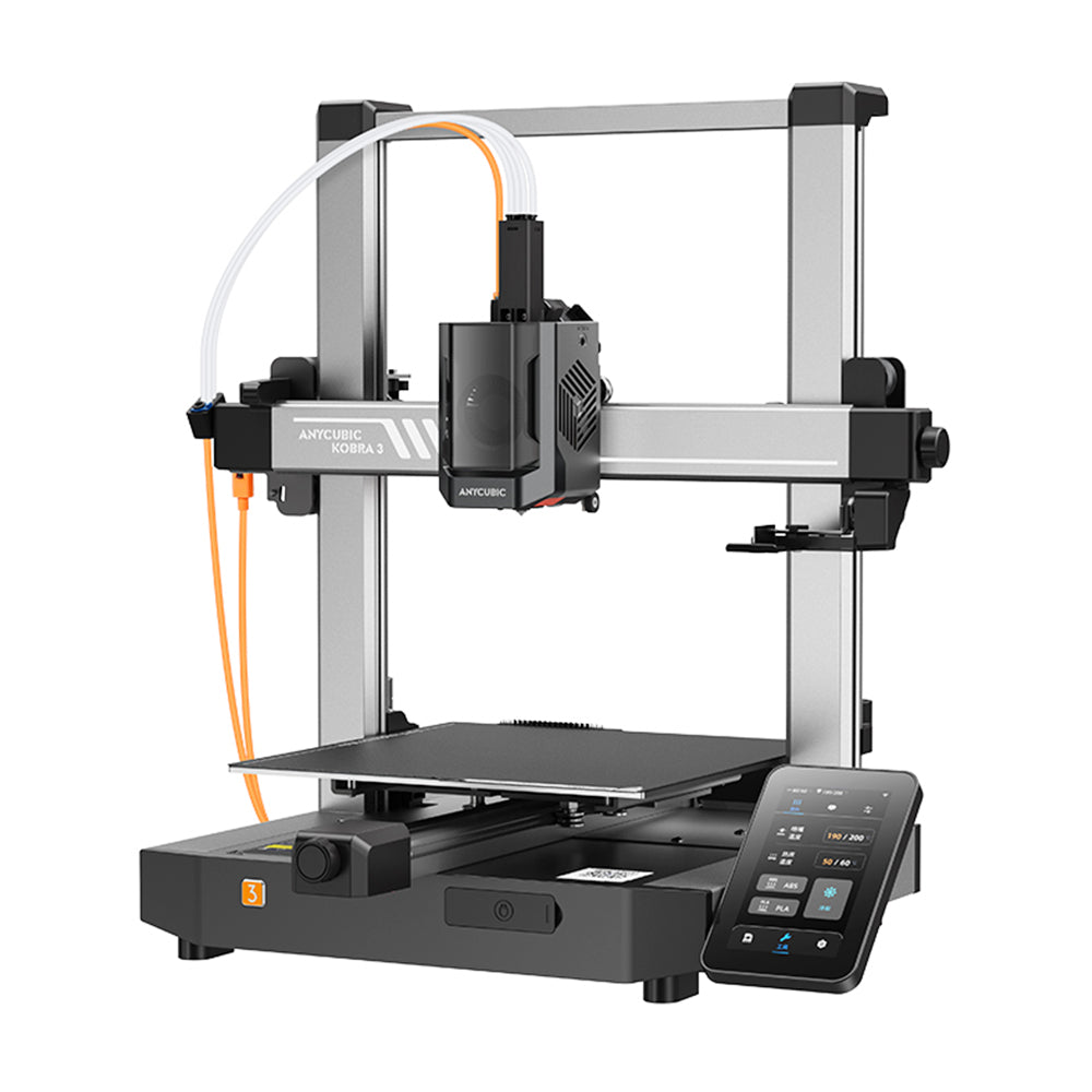 Anycubic Kobra 3 Combo, ACE Pro Multicolor System, Max 600mm/s Speed, Smart Multi-Color Printing, Dual PTC Heating Syst, Auto Leveling, Nozzle Clog Detection, ACE Pro with Filament Drying Function, 250*250*260mm