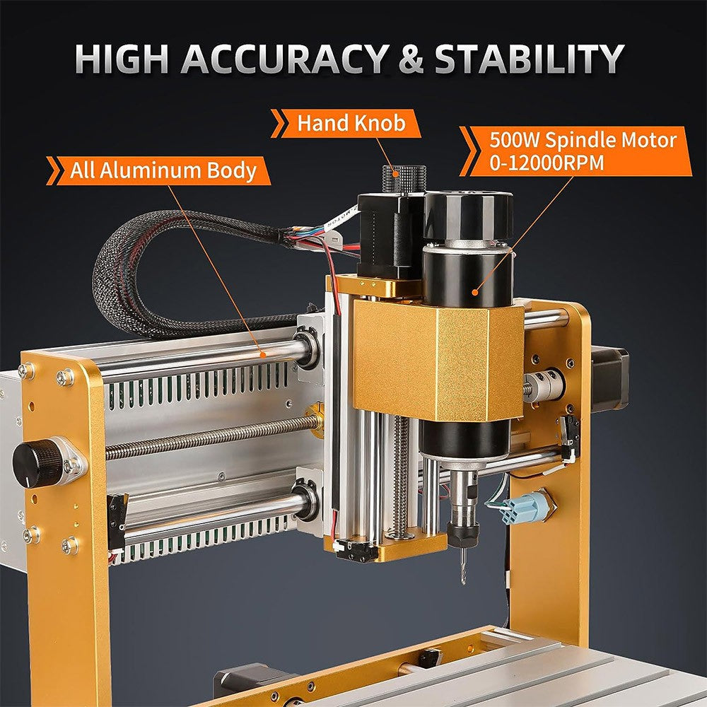 Annoytools 3018 Pro Max CNC Router Machine, 3 Axis Limit Switches, GRBL Offline Control, 300x180x80mm