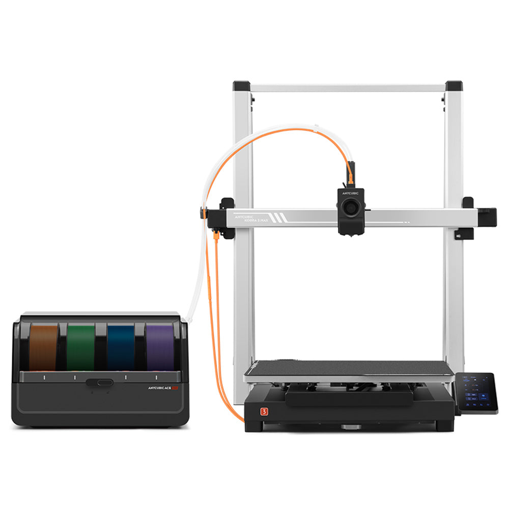 Anycubic Kobra 3 Max Combo, Up to 8-Color Printing, ACE Pro Color Engine, 600mm/s High-Speed Print, Auto-Leveling & Anti-Step Lost, 420*420*500mm