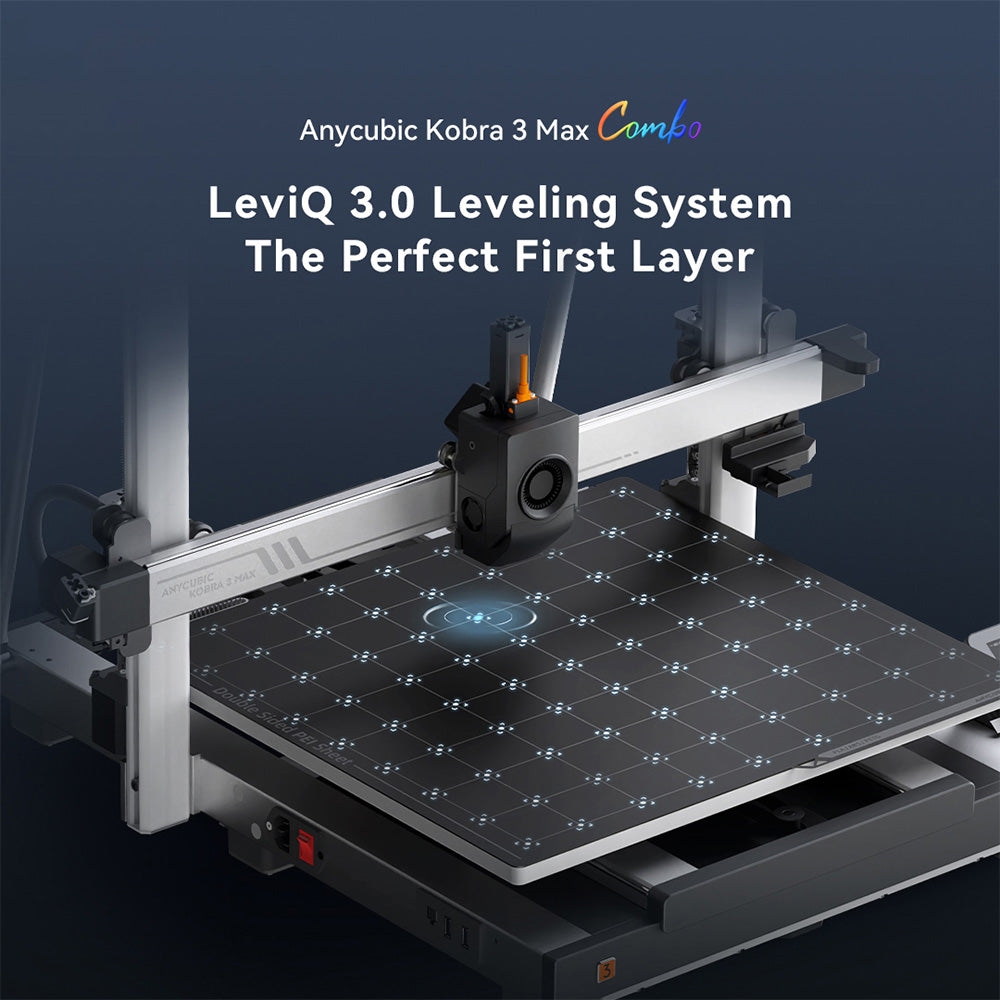 Anycubic Kobra 3 Max Combo, Up to 8-Color Printing, ACE Pro Color Engine, 600mm/s High-Speed Print, Auto-Leveling & Anti-Step Lost, 420*420*500mm