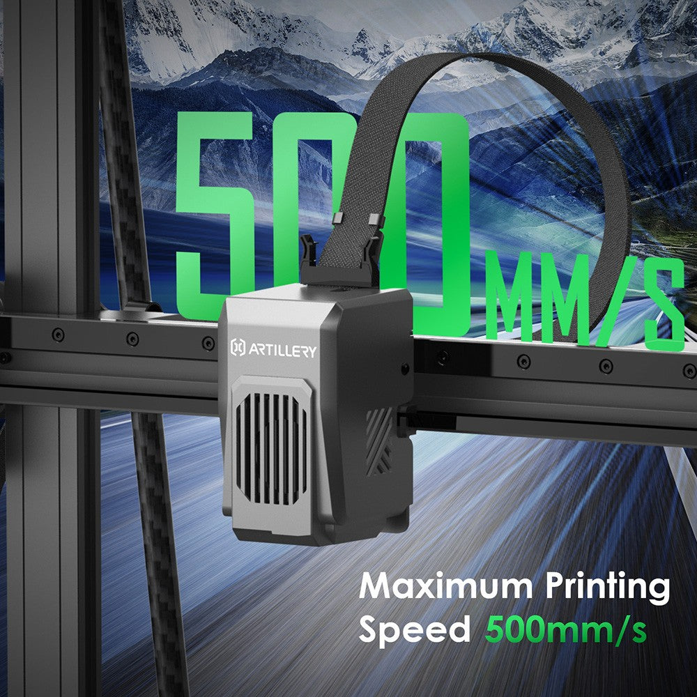 Artillery Sidewinder X4 Plus 3D Printer, 300*300*400mm, 500mm/s Print Speed, XY-Metal Linear Guide Rail, Auto Levelling, 8000 rpm Efficient Cooling Fans