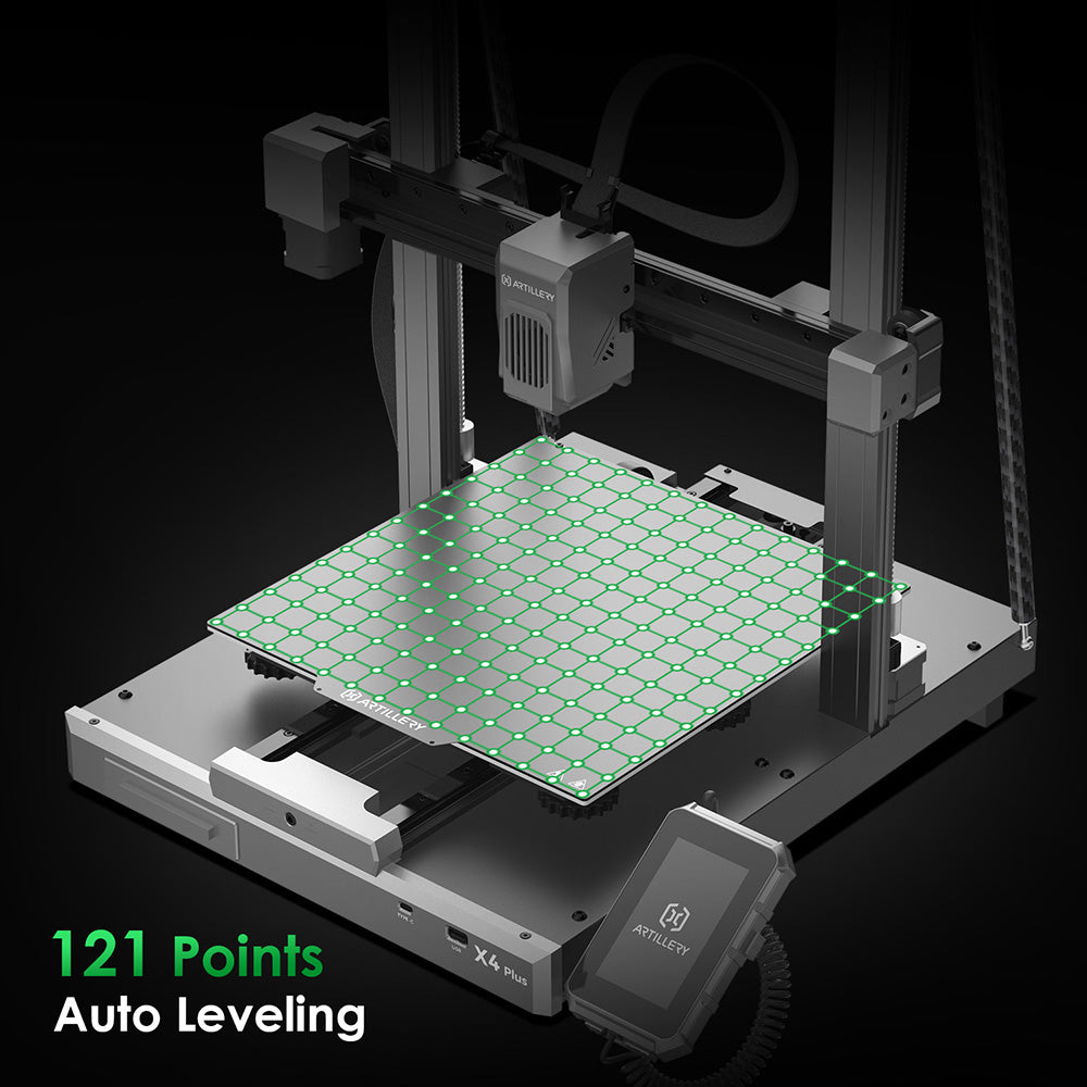 Artillery Sidewinder X4 Plus 3D Printer, 300*300*400mm, 500mm/s Print Speed, XY-Metal Linear Guide Rail, Auto Levelling, 8000 rpm Efficient Cooling Fans
