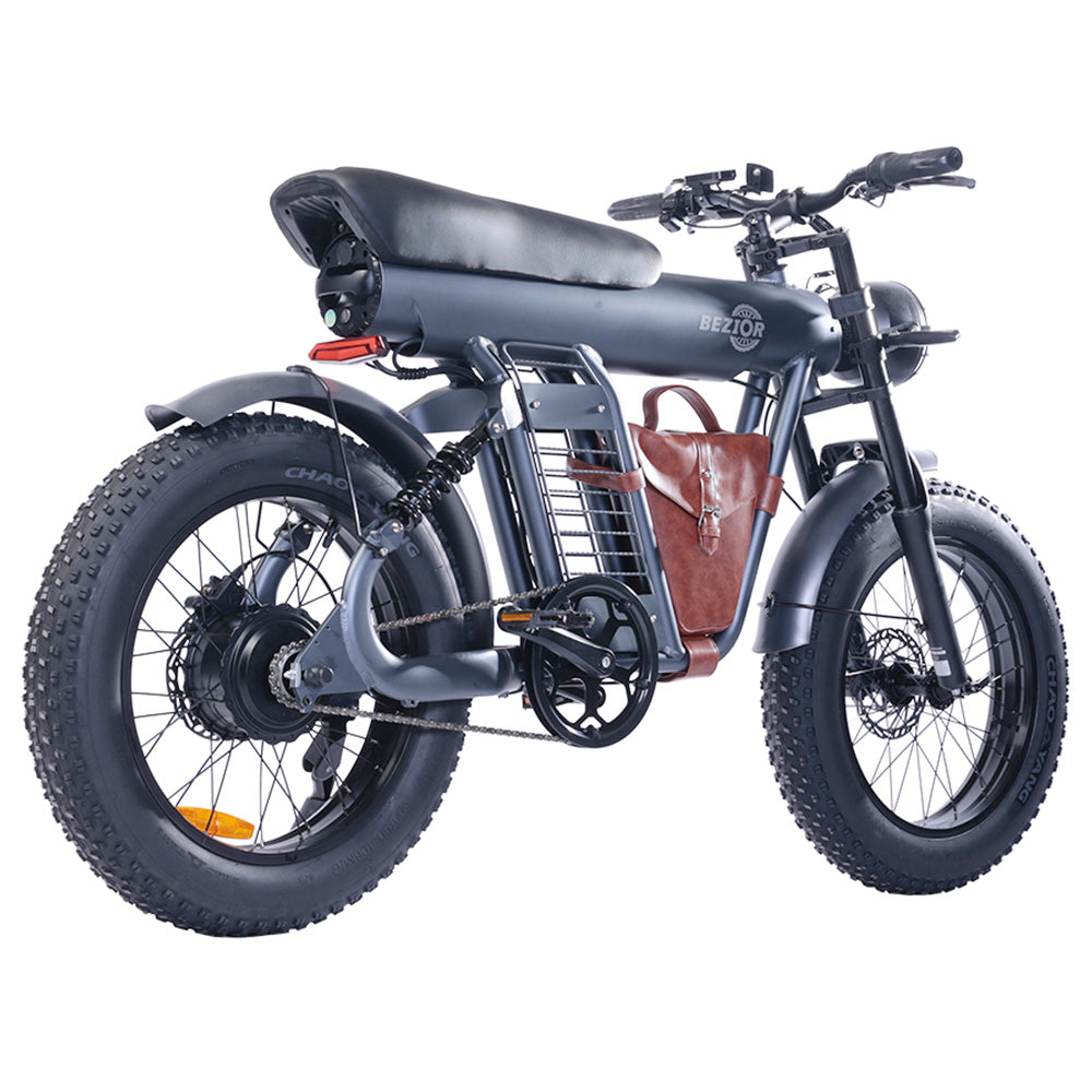 Bezior XF006 Electric Bike, 1200W Motor, 48V 23.2Ah Battery, 20*4.0-inch Tire, 47km/h Max Speed, 100km Range, Hydraulic Oil Brakes, Spring Suspensions, Shimano 7-speed, LCD Display