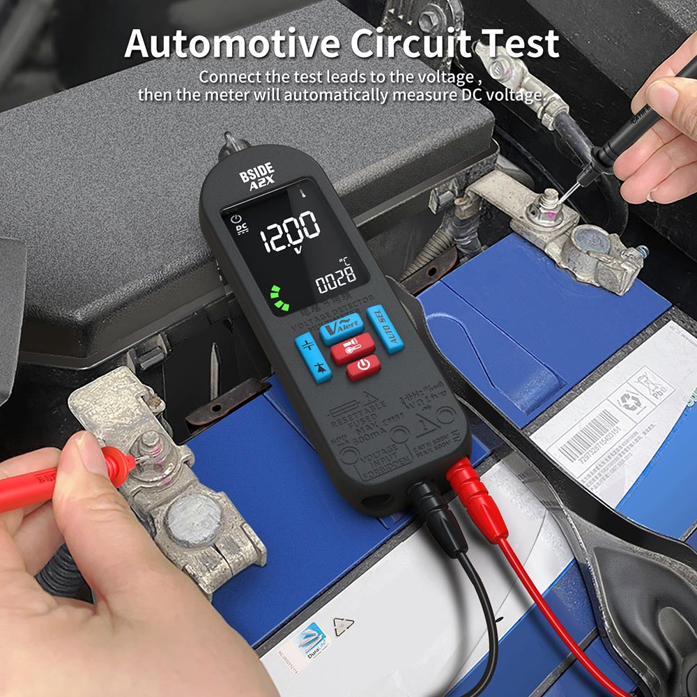 BSIDE A2X Intelligent Digital Multimeter, USB Charging, Color LCD Screen, Rechargeable Li-ion Battery, Bright LED Flashlight, Amp Smart Identification