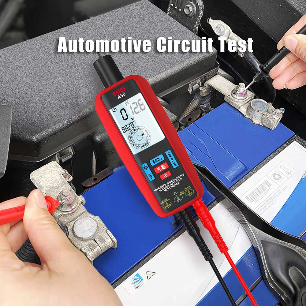 BSIDE A50 Digital Multimeter, 6000 Count, Electrical Test Pen, Leakage Tester, Voltage/Current/Capacitance/Resistance Tester