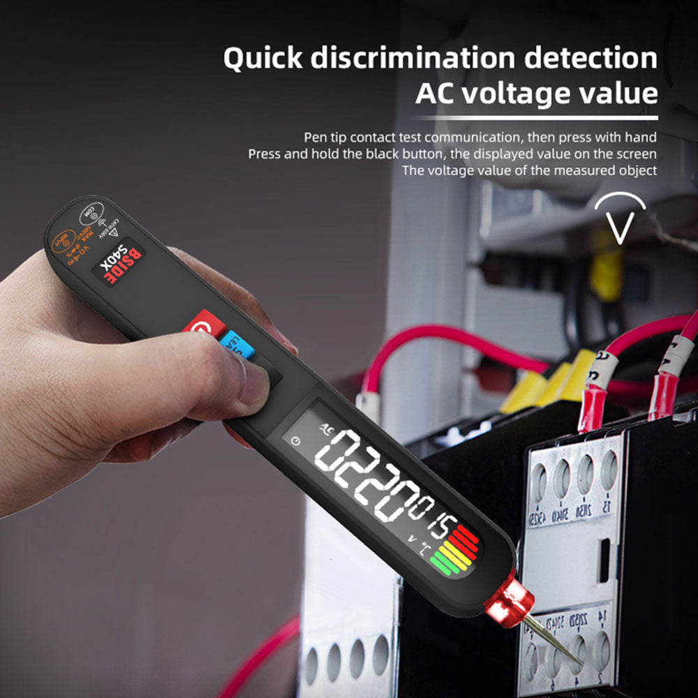 BSIDE S40X Digital Multimeter, Leakage Voltage Tester, AC DC Diode Resistance Capacitance Test, LCD Display, Breakpoint Search, High Precision, Fully Intelligent, USB Charge