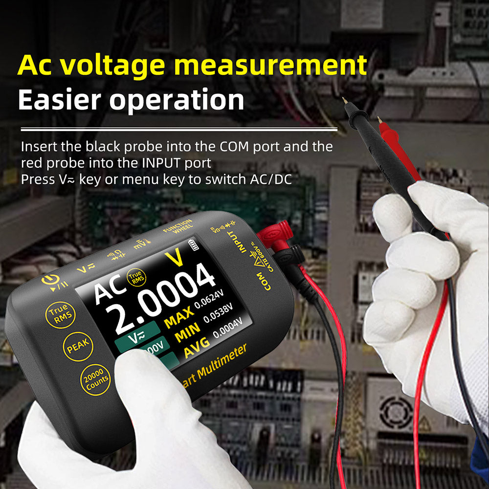 BSIDE S450 Digital Multimeter, 20000 Counts, 1000V, 2.8inch LCD Screen, Graphic Recording, Type-C Charging Port, Photovoltaic Voltage Millivolt AC Peak Meter