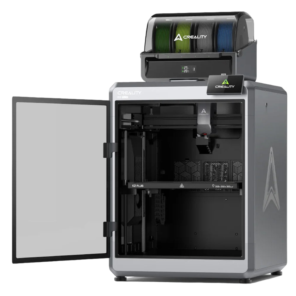 Creality K2 Plus Combo 3D Printer with CFS, 600mm/s, Multi-Color Printing, Apus Extruder, Tilt Detection, FOC Closed-Loop Motors, Active Chamber Heater, 350x350x350mm
