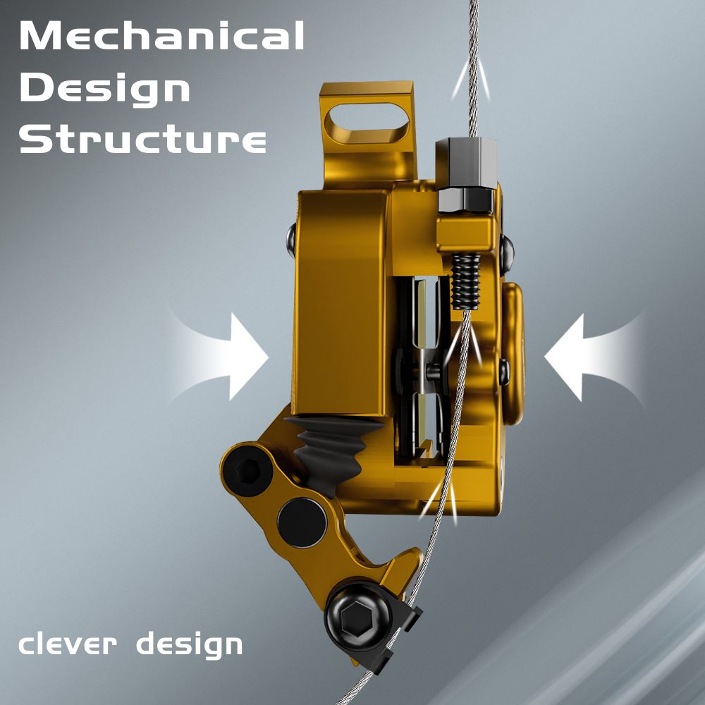 DYISLAND XT-7 Hydraulic Disc Brakes Calipers, Cable Actuated Front & Rear Brake for MTB / Road Bike / Electric Bike - Yellow