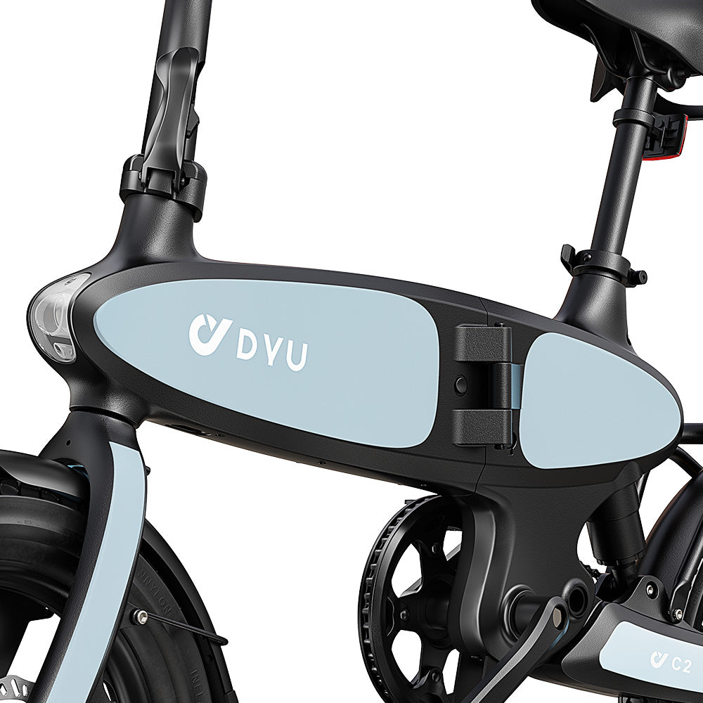 DYU C2 Electric Bike, 250W Motor, 48V 7.5Ah Battery, 16*2.5-inch Tires, 25km/h Max Speed, 40km Range, Dual Disc Brakes, LED Display