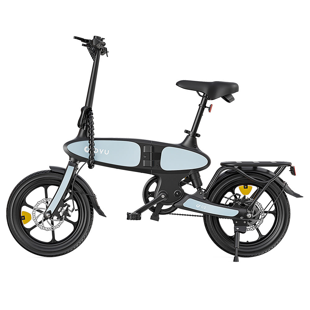 DYU C2 Electric Bike, 250W Motor, 48V 7.5Ah Battery, 16*2.5-inch Tires, 25km/h Max Speed, 40km Range, Dual Disc Brakes, LED Display