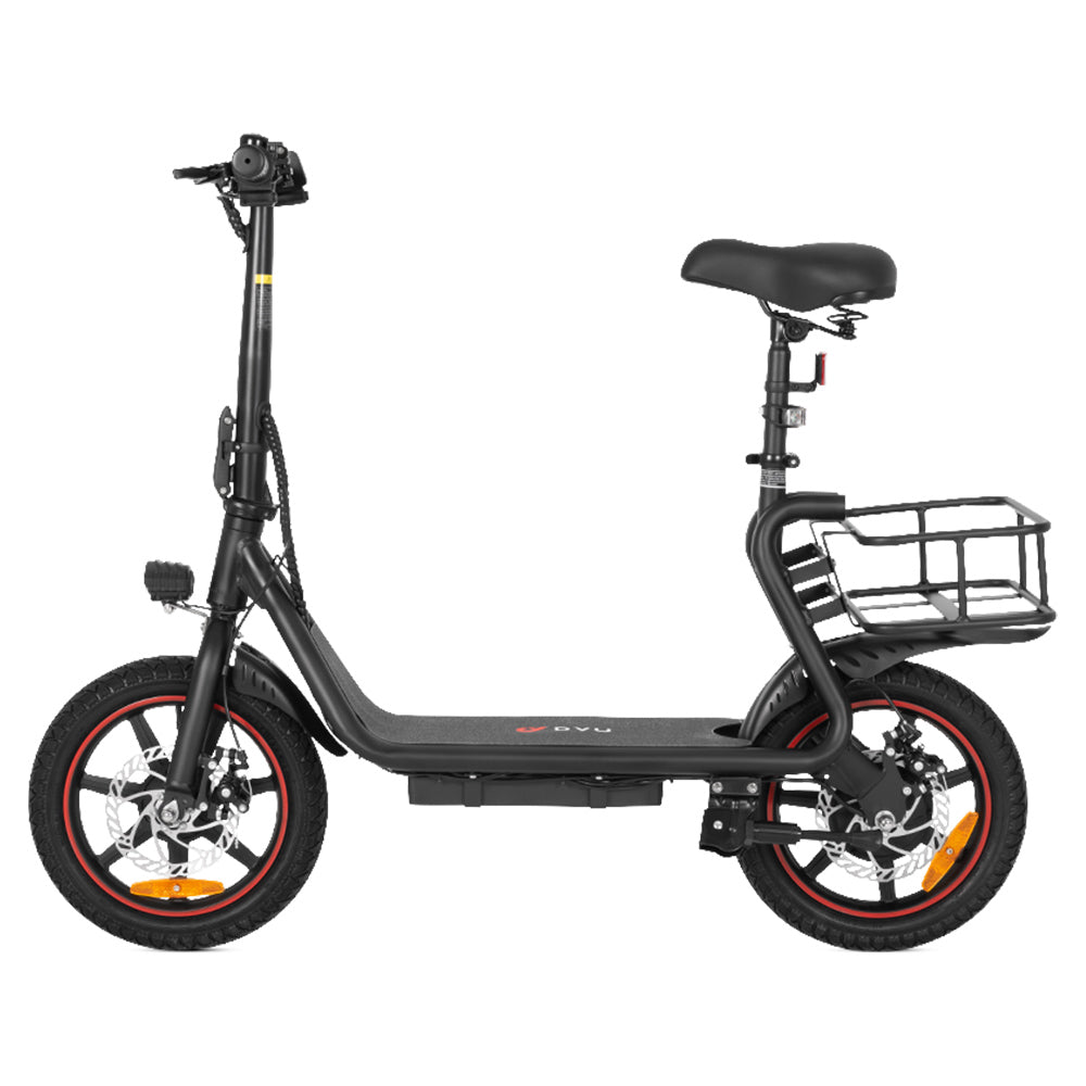 DYU C4 Folding Electric Scooter, 250W Motor, 36V 10AH Battery, 14 Inch Tires, 25km/h Max Speed, 42km Range, Front & Rear Disc Brakes