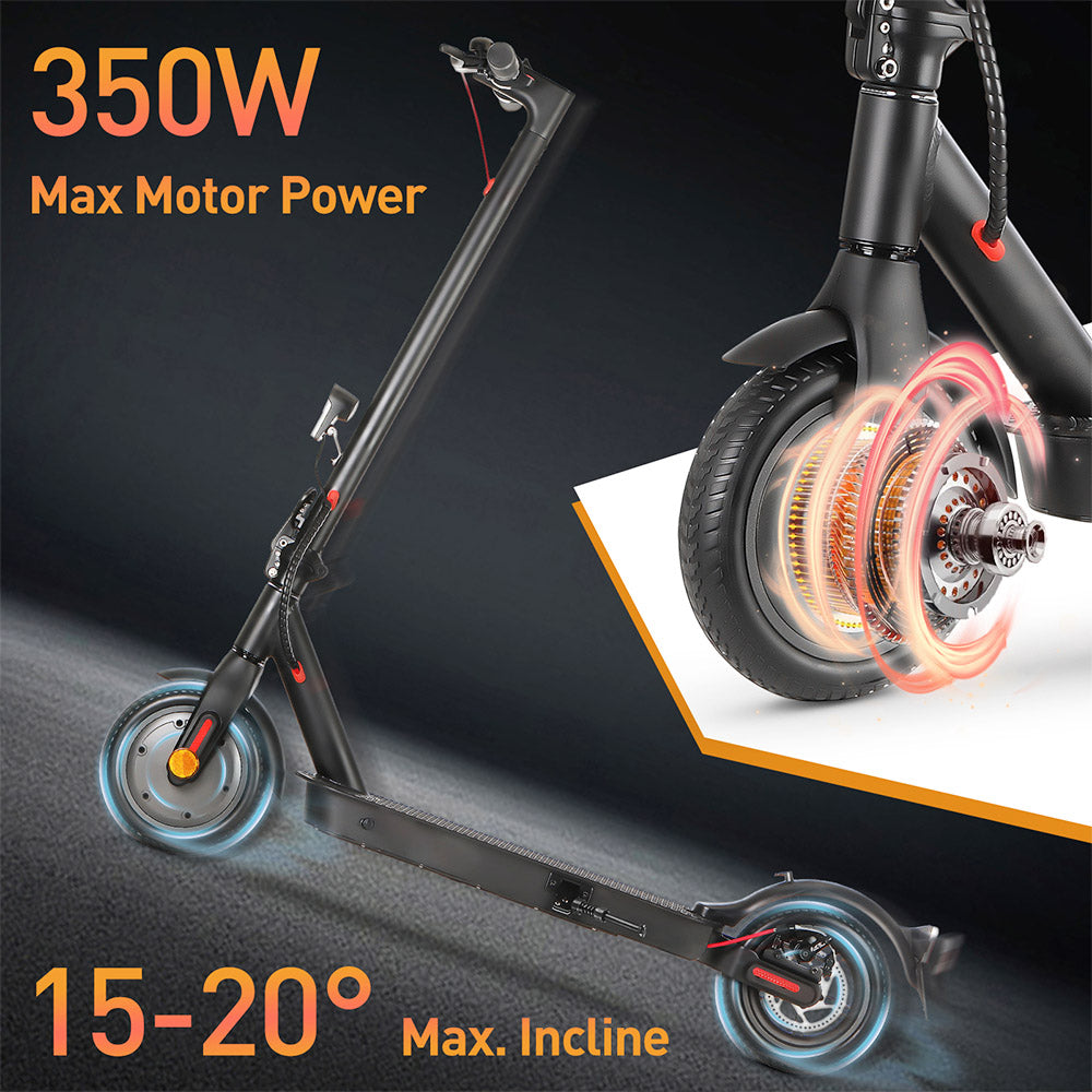 E9 Pro Electric Scooter, ABE Certification, 350W Motor, 36V 7.5Ah Battery, 8.5-inch Tire, 20km/h Max Speed, 30km Range, Dual Braking System, App Control