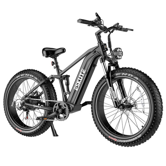 ESKUTE ES-26-RWXD Electric Bike, 750W Motor, 48V 20Ah Battery, 26 x 4.8" Tires, 45km/h Max Speed, 110km Range, Full Suspension, SHIMANO 7 Speed, Hydraulic Disc Brakes - Black