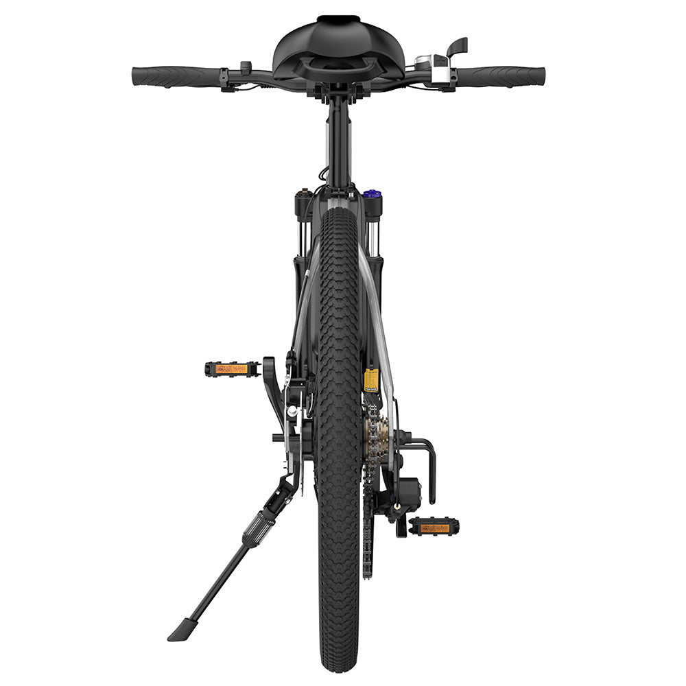 ESKUTE M100 Electric Bike, 250W Brushless Motor, 36V 10.4Ah Removable Battery, 27.5*1.95" Tires, 25km/h Max Speed, 30-55km Range, Disc Brakes, SHIMANO 7-speed, Front Suspension - Silver