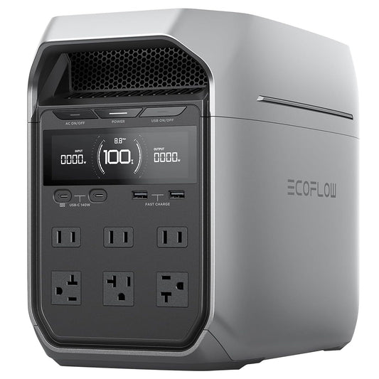 EcoFlow DELTA 3 Plus Portable Power Station, 1024Wh LFP Battery, 1800W Solar Generator, 13 Outlets, <10ms UPS & <30dB Noise, Expandable to 5kWh, App Control, IP65 Protection, 56min Fast Charging, for Home Backup, Outdoor Camping & RV