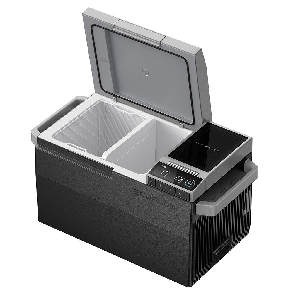 EcoFlow GLACIER Portable Refrigerator, 120W Compressor, Dual Zone, Dual Control, 38L Large Capacity, Up to 40 Hours Cooling Time, Smart App Control