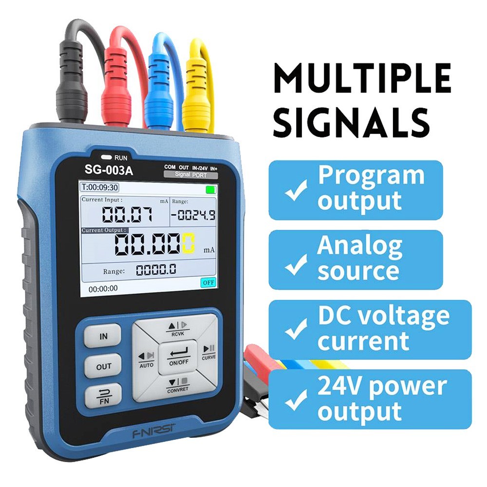 FNIRSI SG-003A Multifunctional Signal Generator, 0-24mA Current, 0-24V Voltage, Adjustable Analog Simulator, Preset Value, Real-Time Curve, Programming Output