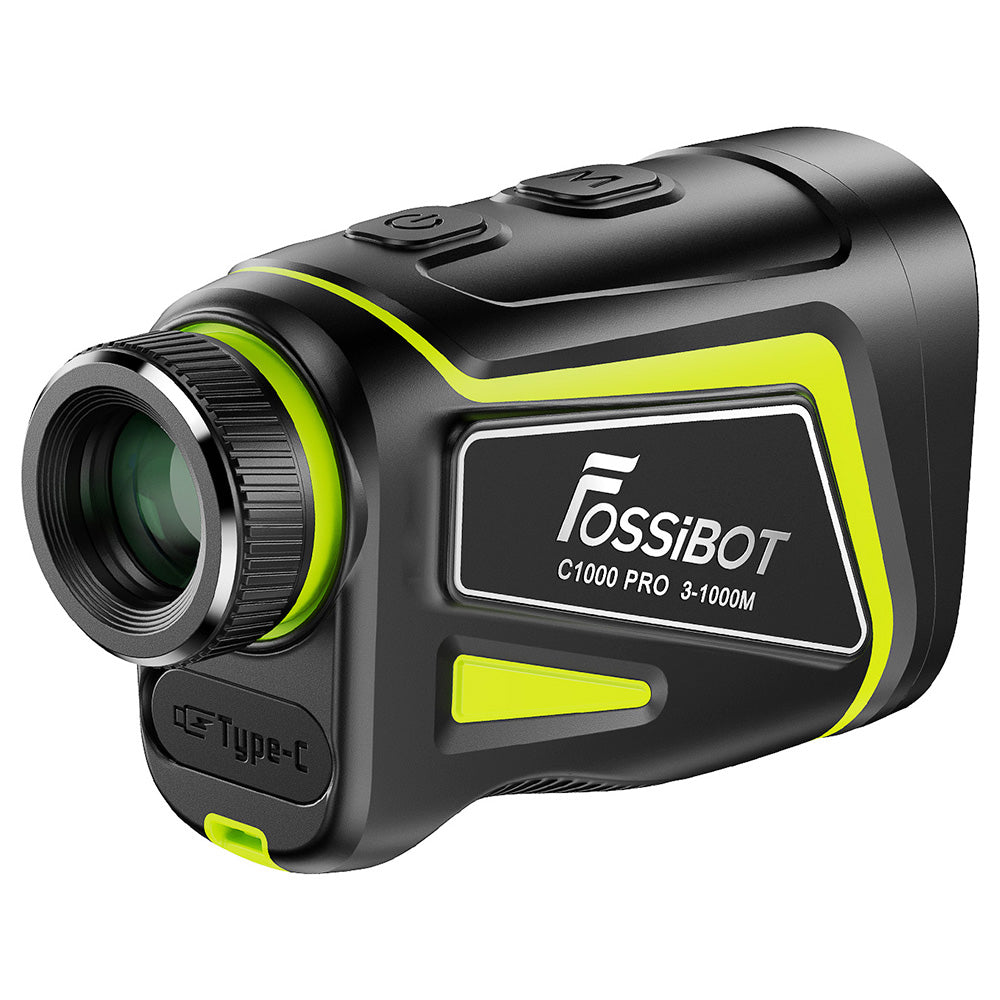 FOSSiBOT C1000 Pro Golf Rangefinder, Green & Red OLED Display, 0.06s Measure Speed, 1000m Measurement Range, 6X Magnification, IP54 Waterproof