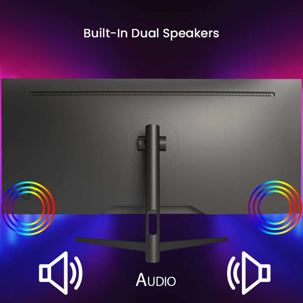 FYHXele FY29Q2H 29'' Monitor, 2560*1080 WFHD 21:9 IPS Screen, 200Hz Refresh Rate, 1ms Response Time, 100% sRGB, 1000:1 Contrast, FreeSync & G-Sync Compatible, HDR, Game Plus, 2*DP1.4, 2*HDMI 2.1, 1*Audio, Dual Speakers, Tilt Adjustment & VESA Mount