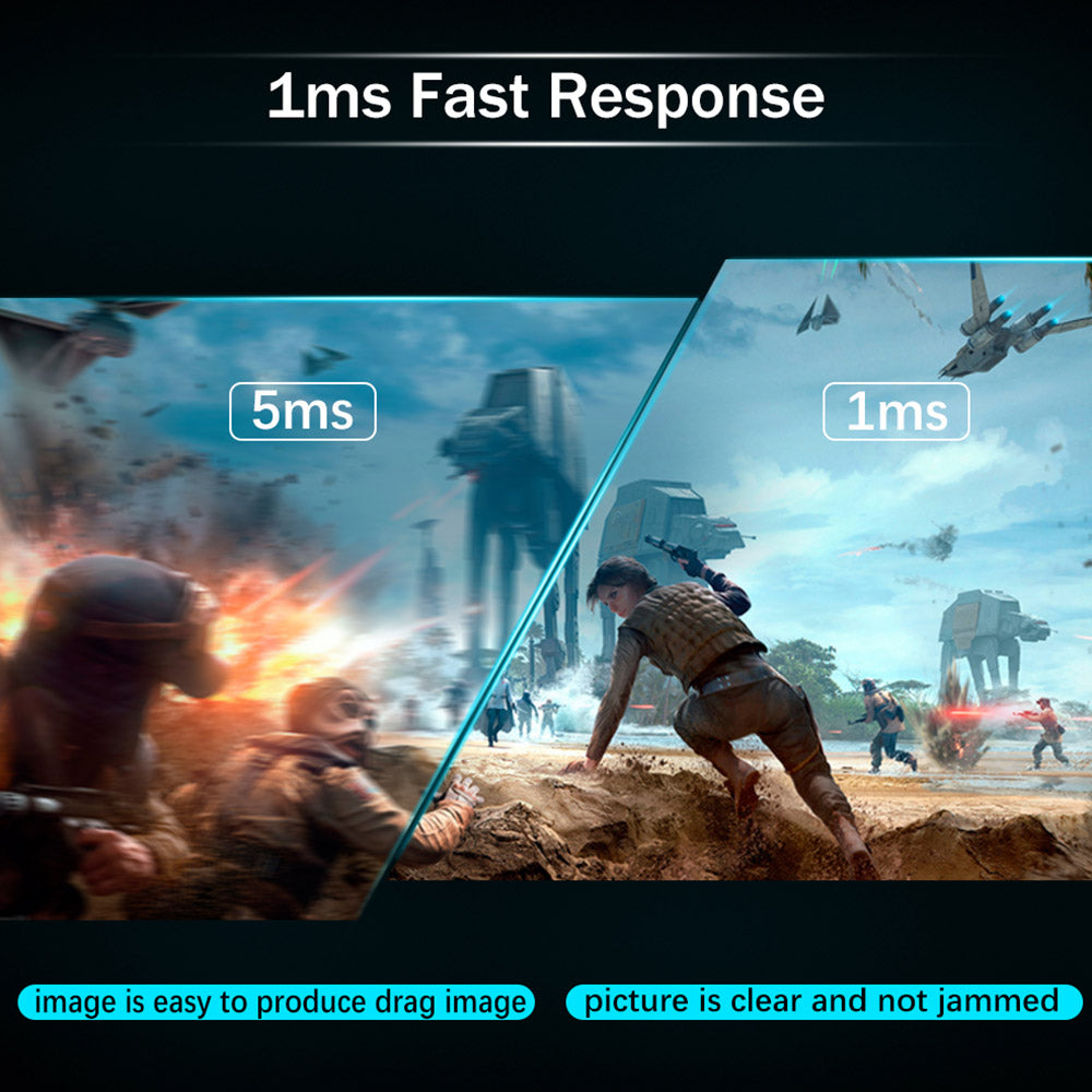 FYHXele FY32QH 32-inch Monitor, 2560*1440 WQHD 16:9 IPS Screen, 165Hz Refresh Rate, 1ms (MPRT) Response Time, 100% sRGB, 3000:1 Contrast, FreeSync & G-Sync Compatible, HDR 400, Low Blue Light, 2*DP1.4, 2*HDMI 2.1, 1*Audio