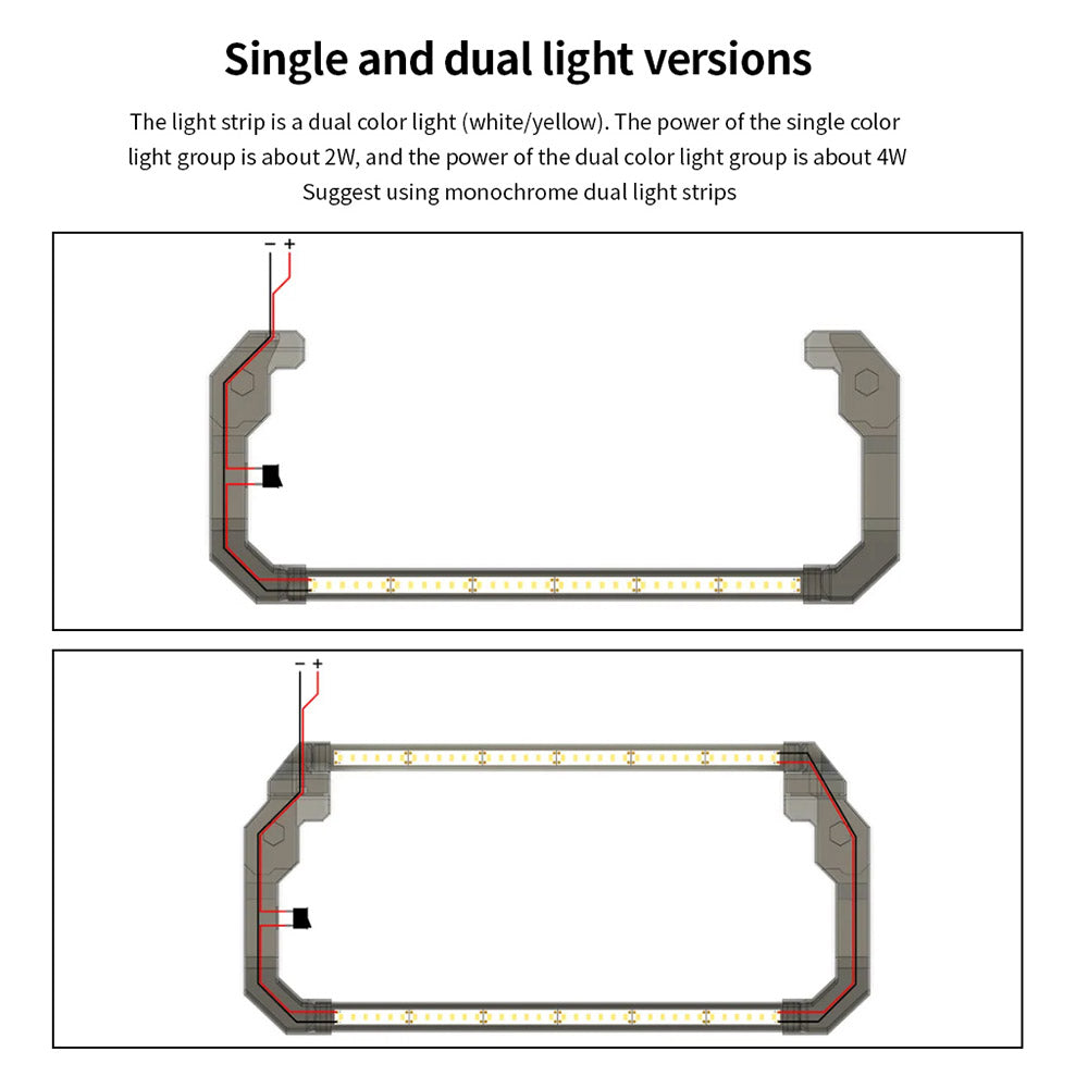 FYSETC LED Light Kit, Dual Light Bar 24V, 3D Printer Lamp Strip, for Prusa MK4