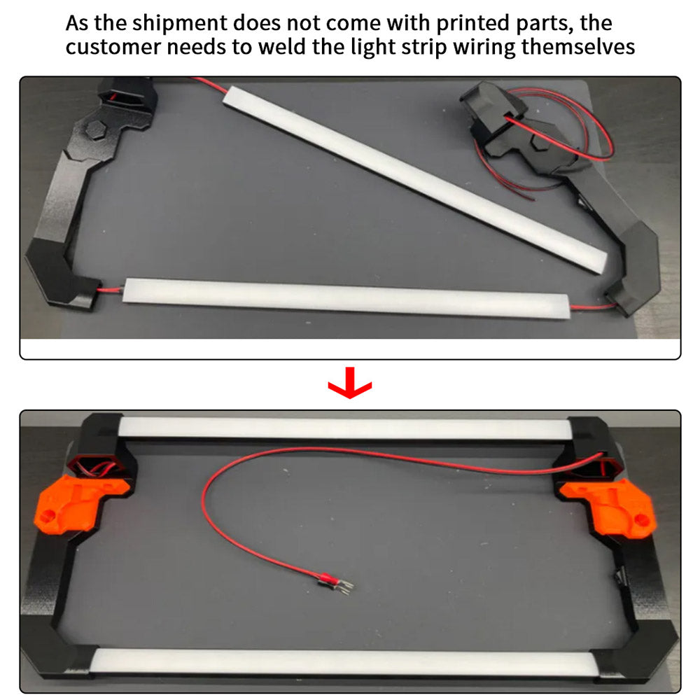 FYSETC LED Light Kit, Dual Light Bar 24V, 3D Printer Lamp Strip, for Prusa MK4
