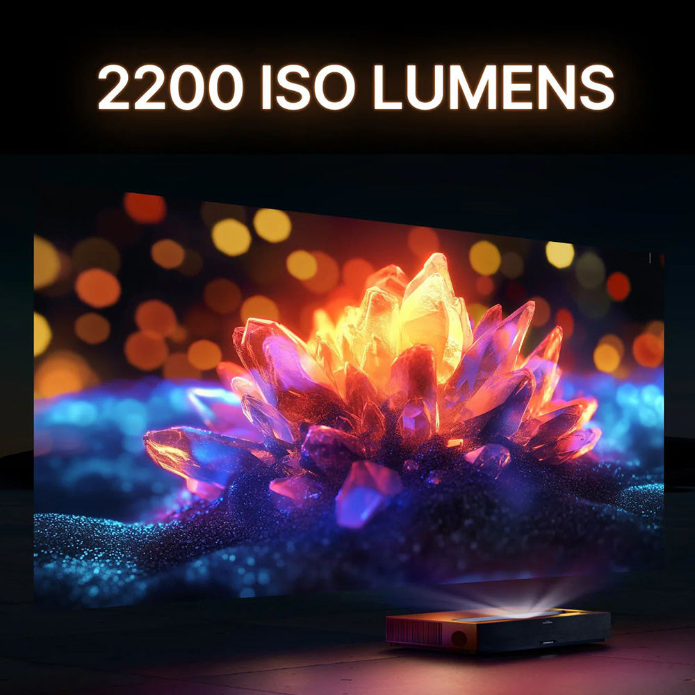 Formovie Theater Premium Triple Color 4K Laser Projector, 0.21:1 Ultra Short Throw Ratio, Google TV, Built-in Netflix, 2200 ISO Lumens, Dolby Vision & Atmos, MEMC & ALLM, 8-point Keystone Correction
