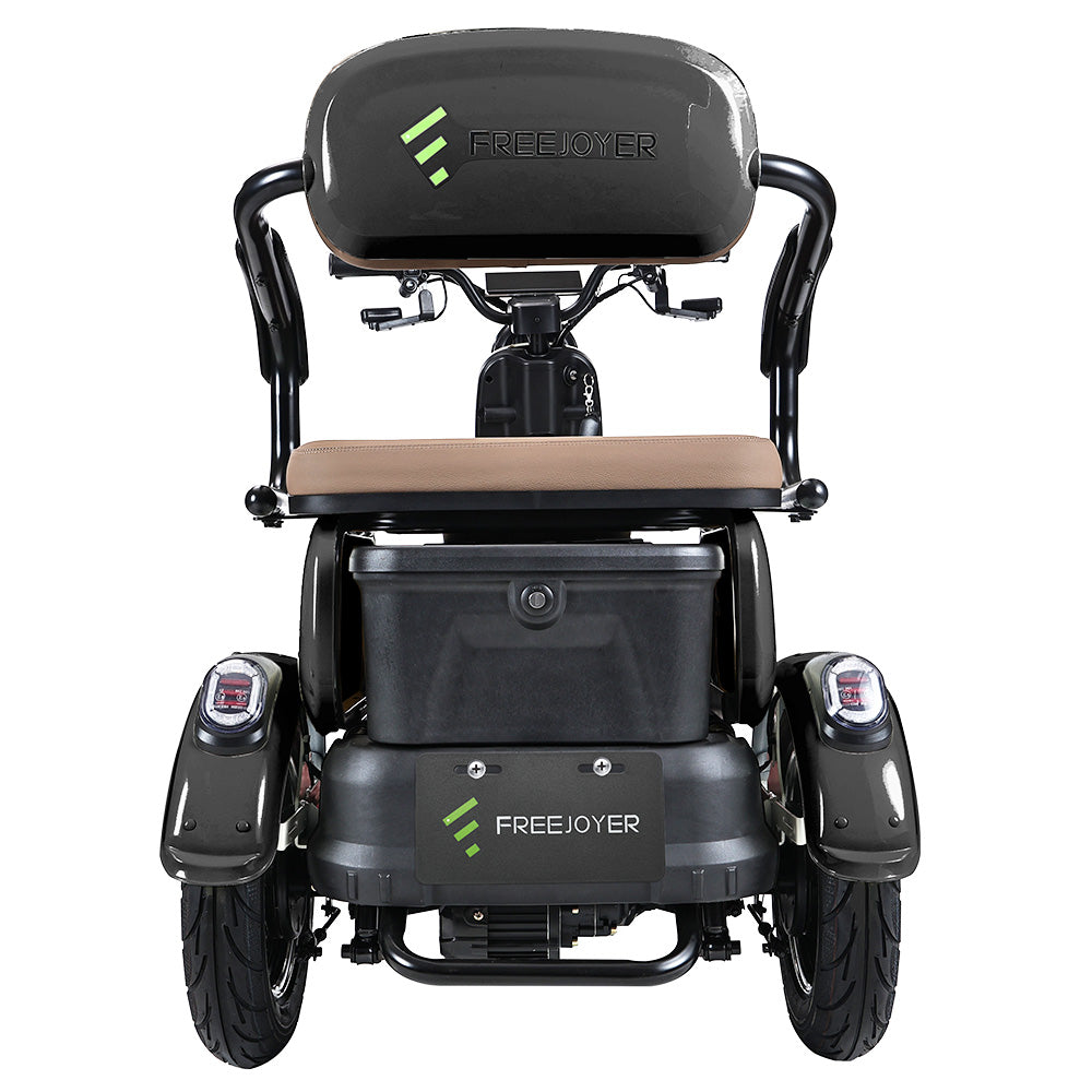 Freejoyer FV6 Electric Tricycle, 1000W Motor, 60V 20Ah Battery, 10*3 inch Tire, 25km/h Max Speed, 55km Range, Front Disc Brake & Rear Drum Brake, Hydraulic Front Fork - Black