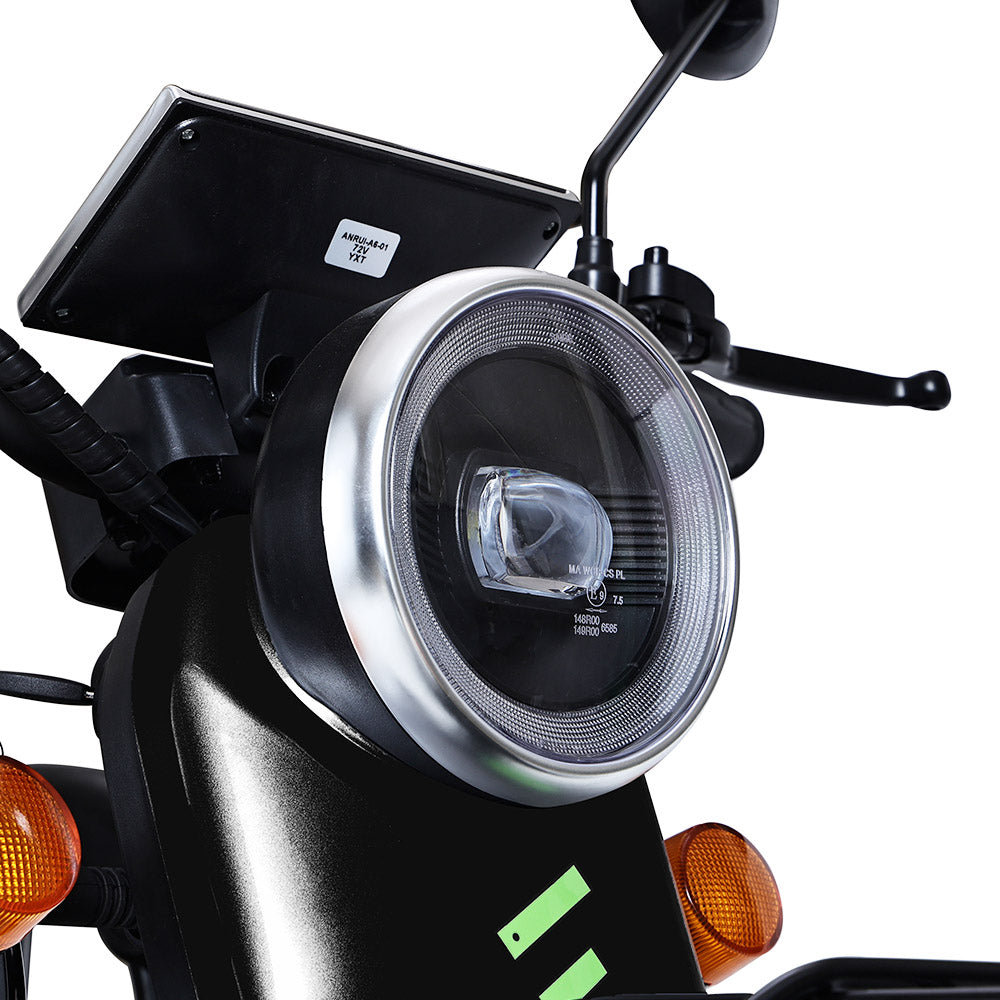 Freejoyer FV6 Max Electric Tricycle, 1800W Motor, 72V 20Ah Battery, 10*3 inch Tire, 25km/h Max Speed, 60km Range, Front Disc Brake & Rear Drum Brake, Hydraulic Front Fork - Black
