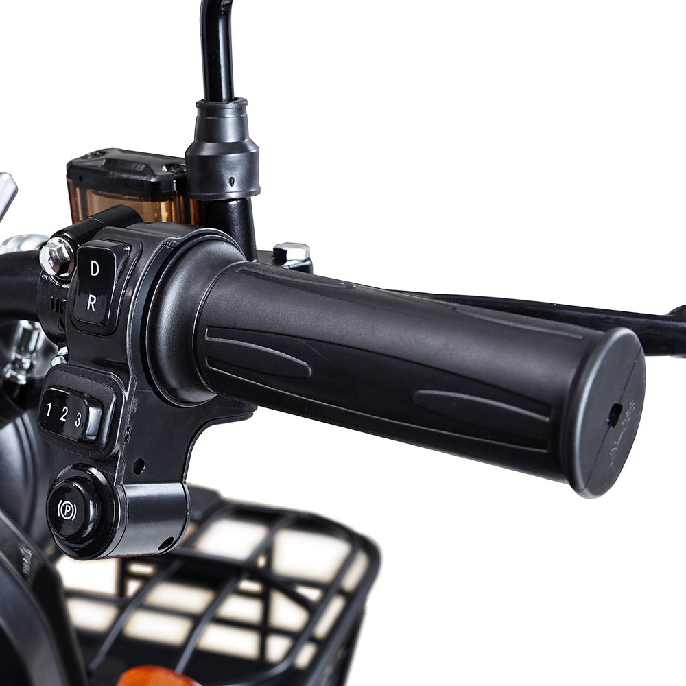 Freejoyer FV6 Max Electric Tricycle, 1800W Motor, 72V 20Ah Battery, 10*3 inch Tire, 25km/h Max Speed, 60km Range, Front Disc Brake & Rear Drum Brake, Hydraulic Front Fork - Black