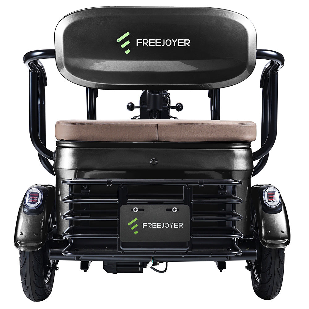Freejoyer FV6 Max Electric Tricycle, 1800W Motor, 72V 20Ah Battery, 10*3 inch Tire, 25km/h Max Speed, 60km Range, Front Disc Brake & Rear Drum Brake, Hydraulic Front Fork - Black