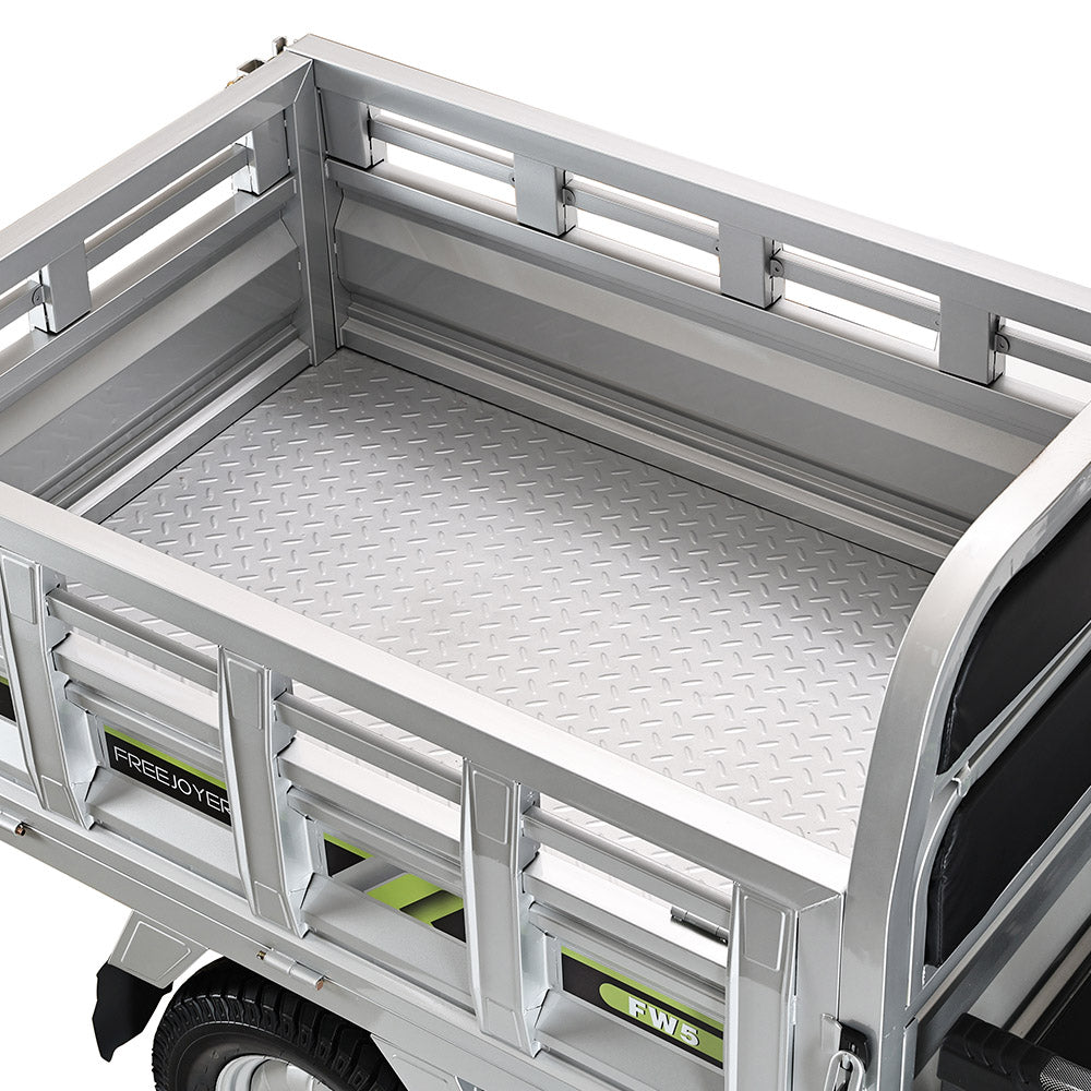 Freejoyer FW5 Electric Cargo Tricycle, 3000W Motor, 72V 58Ah Battery, 45km/h Max Speed, 86km Range, Front Disc Brake & Rear Drum Brake, Front & Rear Shock Absorption - Silver