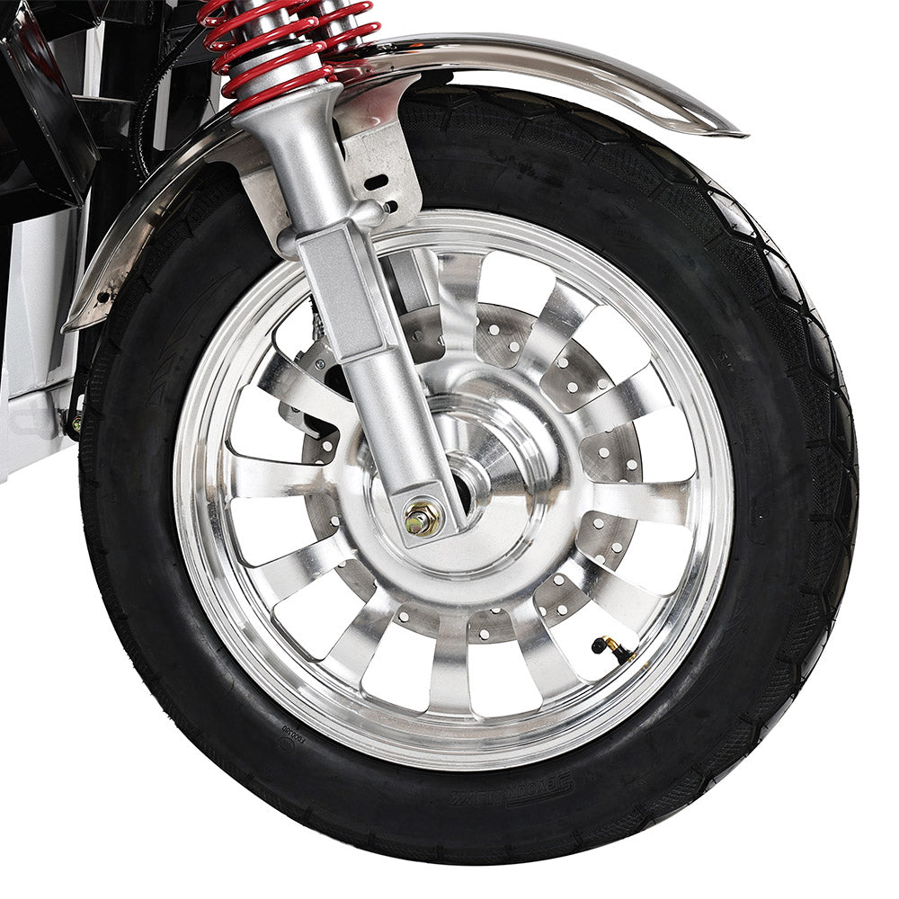 Freejoyer FW5 Electric Cargo Tricycle, 3000W Motor, 72V 58Ah Battery, 45km/h Max Speed, 86km Range, Front Disc Brake & Rear Drum Brake, Front & Rear Shock Absorption - Silver
