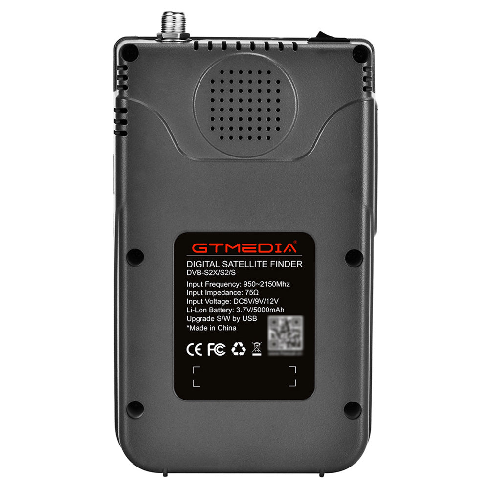 GTMEDIA V8 Finder 2 Satellite Finder Digital FTA DVB-S/S2/S2X Signal Measuring Meter Detector Receiver - Black
