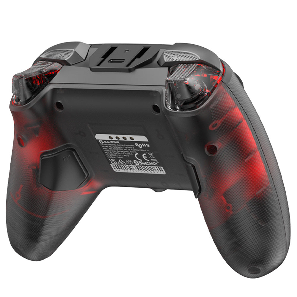 GameSir Cyclone 2 Game Controller with Charging Dock, Tri-mode Connection, Compatible with PC / Steam / Android / iOS / Switch, Mag-Res TMR Sticks, 3 Trigger Modes, Rumble Motors, RGB Lights - Black, Bundle Edition