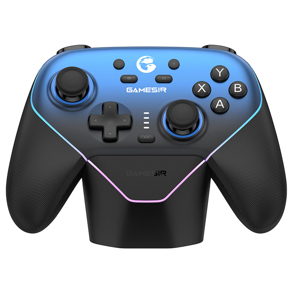 GameSir Super Nova Gaming Controller, Hall Effect Stick & Trigger, Detachable Faceplate, RGB Lighting, Compatible with PC / Android / iOS / Switch - Blue