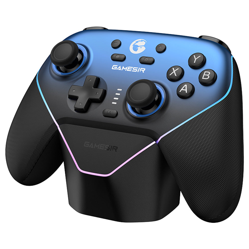 GameSir Super Nova Gaming Controller, Hall Effect Stick & Trigger, Detachable Faceplate, RGB Lighting, Compatible with PC / Android / iOS / Switch - Blue