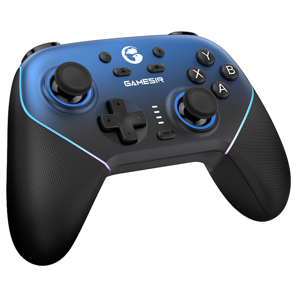 GameSir Super Nova Gaming Controller, Hall Effect Stick & Trigger, Detachable Faceplate, RGB Lighting, Compatible with PC / Android / iOS / Switch - Blue