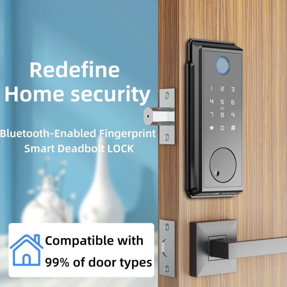 Geekbes JD-D06 Smart Deadbolt Lock, Auto-Lock, Fingerprint Password IC Card WiFi Remote Unlocking