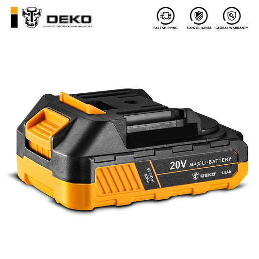 Batería de litio para taladro inalámbrico DEKO de 20 V y 1500 mAh para DKCD20XL01