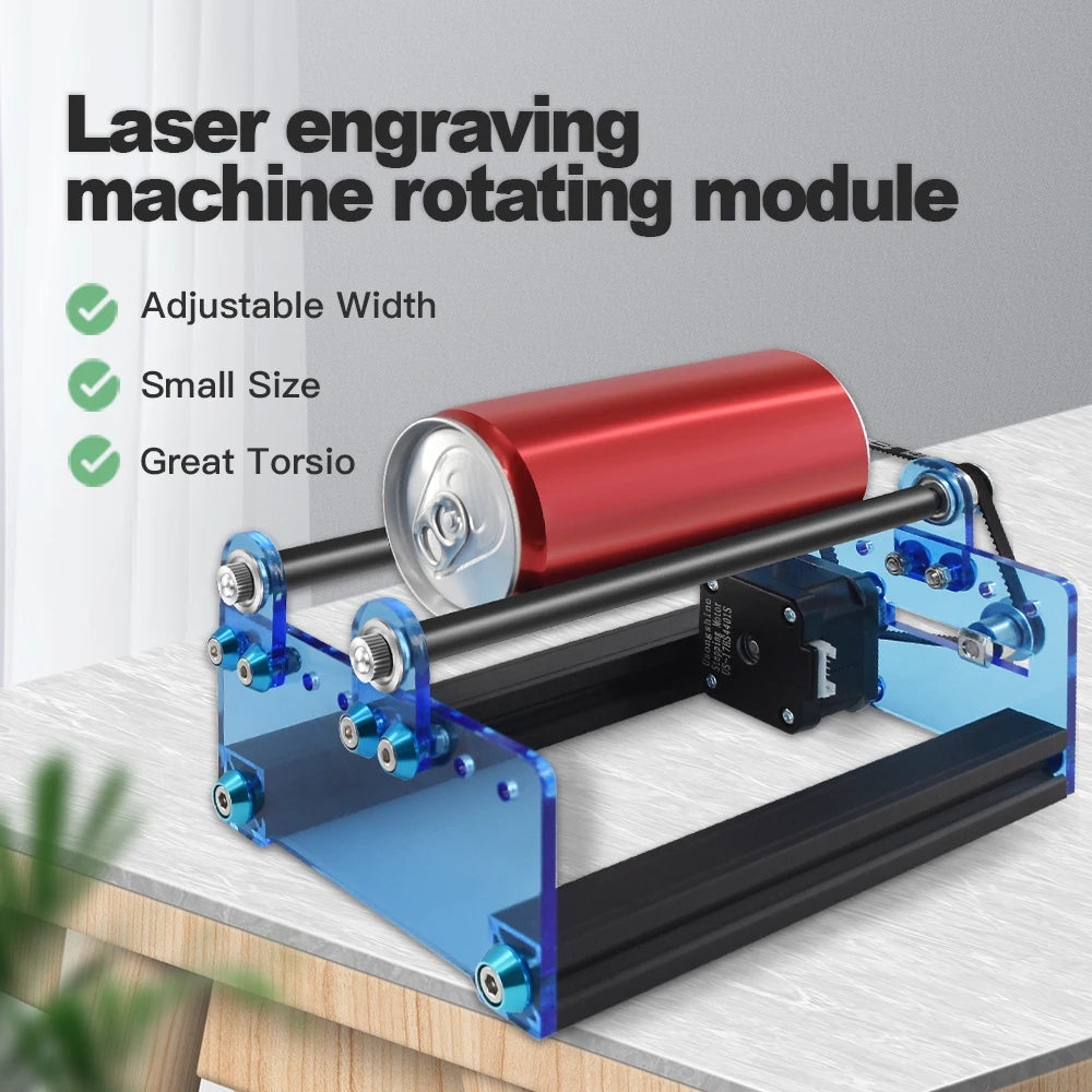 TWOTREES Laser Universal Laser Engraver Y-Axis Rotary Shaft Rotary Roller 360 Degree Rotating For Engraving Cylindrical Objects